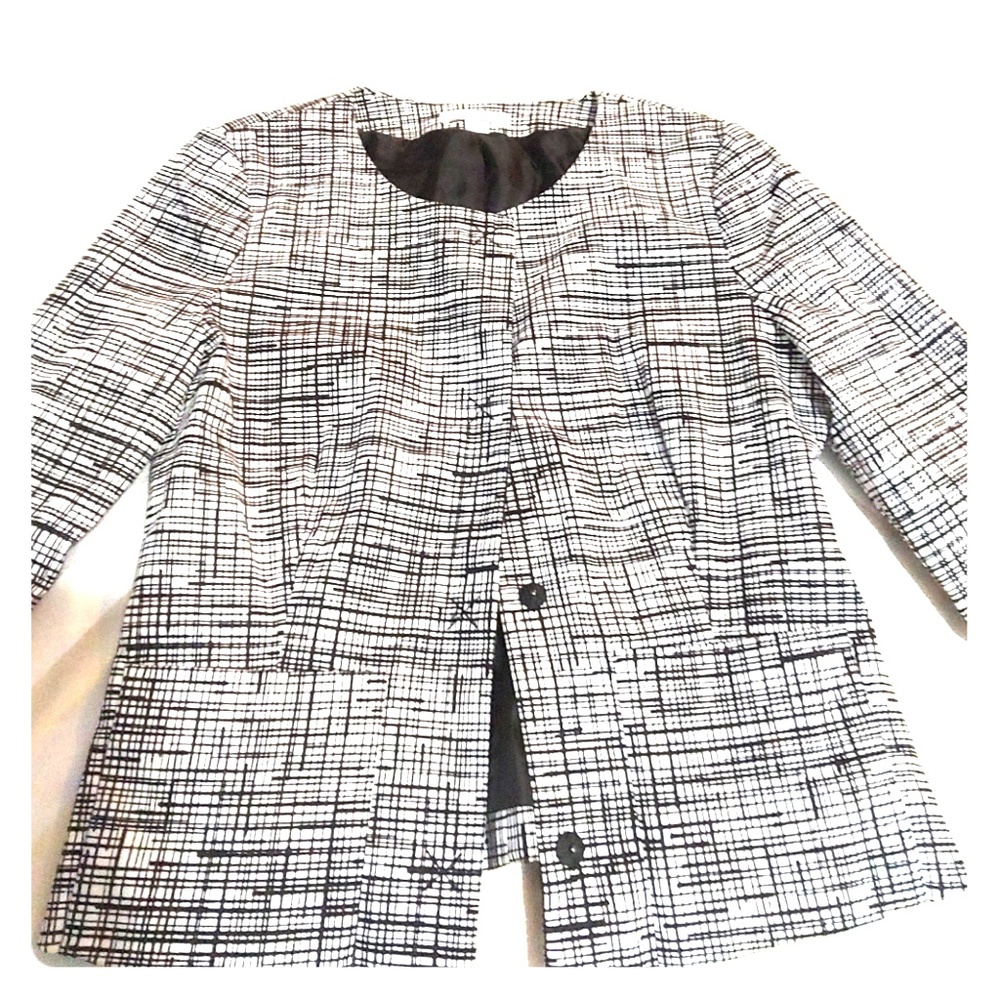 NY&Company EUC black white blazer